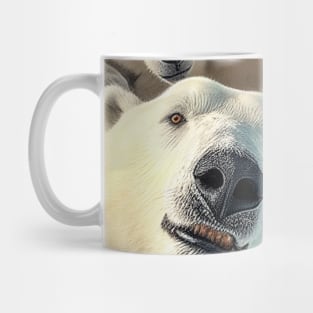 Polar Bear Arctic Wild Nature Funny Happy Humor Photo Selfie Mug